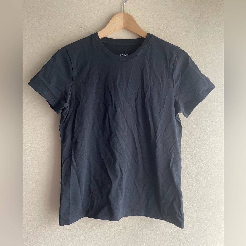 New Everlane Women Crew Neck Black Tee Shirt Size Small